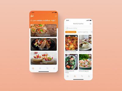 Cooking App Design app app design cook cooking cooking app food food app ios mobile mobile app recipe recipe app ui ui design uidesign user interface design