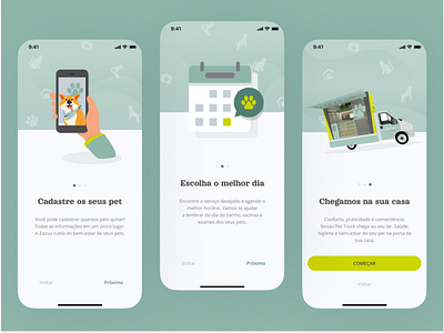 Pet Care Onboarding UI Design