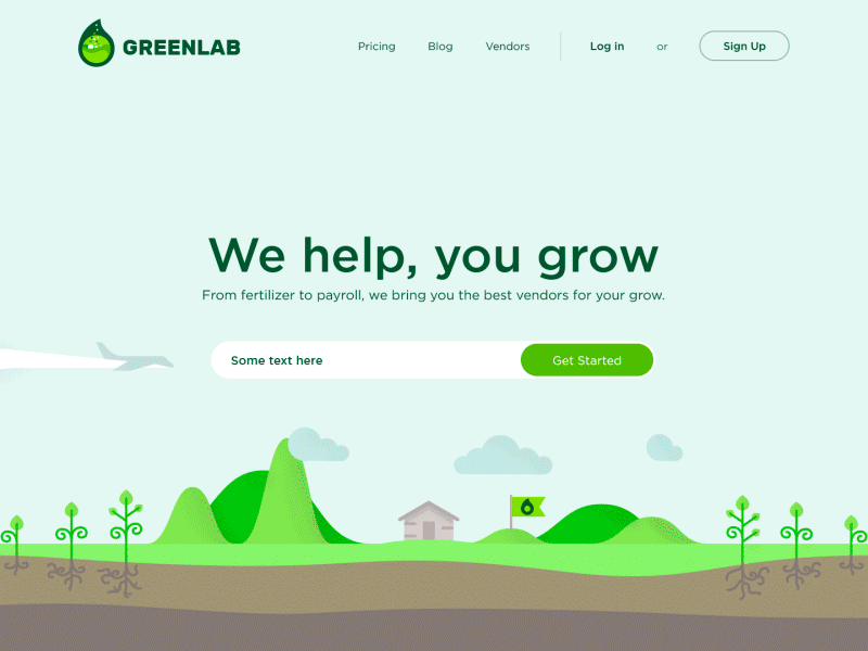 Unused proposal Greenlab website design animation