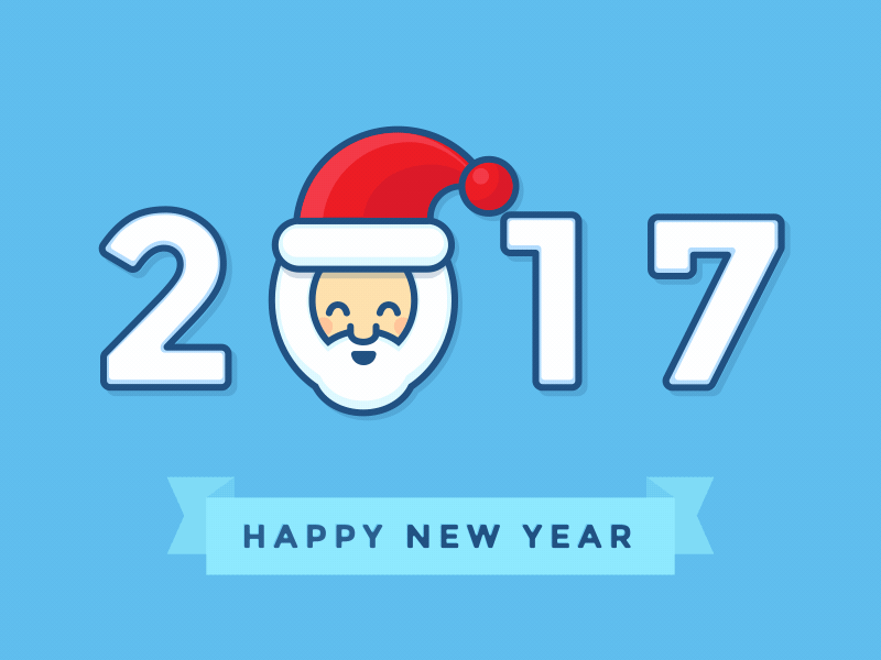 Wish you Happy New Year 2017! + FREE wallpapers 2017 after effects animation christmas free freebie gif happy new year ho ho ho holidays motion santa