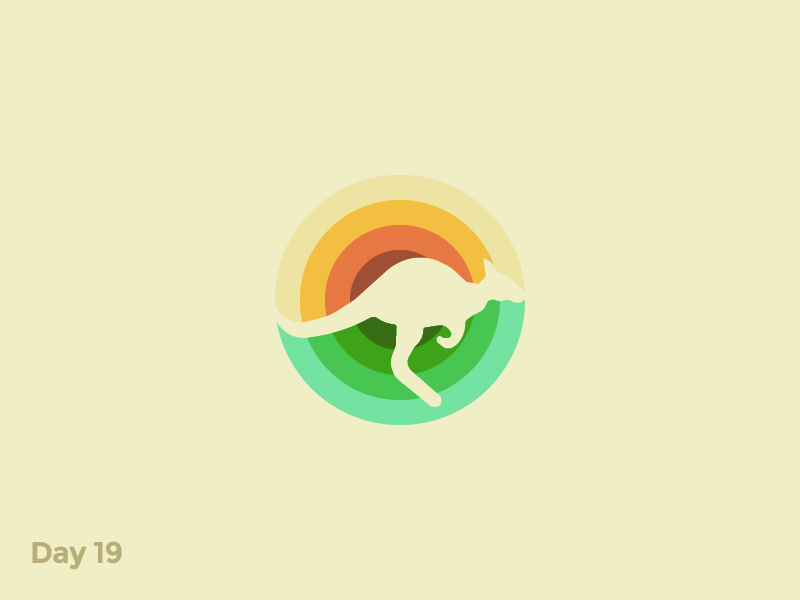 Daily Logo 19/50 - Kangaroo Logo sunnies kangaroo australia sun animal illustration branding logo symbol mark dailylogo dailylogochallenge