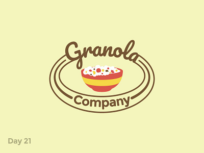 Daily Logo 21/50 - Granola Company Logo badge branding company dailylogo dailylogochallenge food granola illustration logo mark snacks symbol