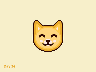 Daily Logo 34/50 - Cat Logo animal branding cat kitten dailylogo dailylogochallenge flat fun cute funny happy smile cheerful illustration logo mark minimal