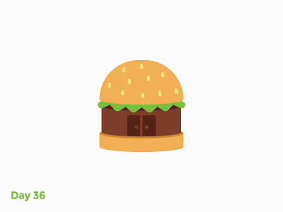 Daily Logo 36/50 - Burger Market Logo branding burger cafe dailylogo dailylogochallenge flat food illustration logo mark market minimal