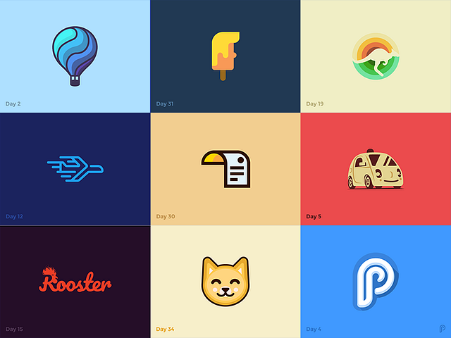 The Best Nine of Daily Logo Challenge by Pavlo Plakhotia on Dribbble