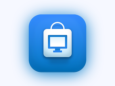 Daily UI 005/100 - App Icon 005 app blue computer daily challenge dailyui icon logo mobile design monitor shop simple