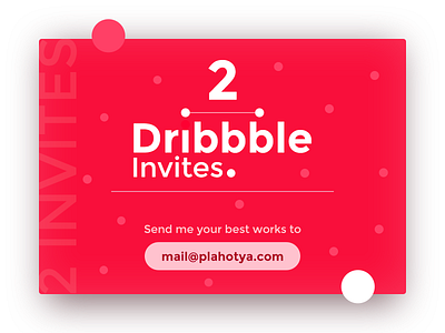 2 Dribbble Invites Giveaway design dott dribbble free giveaway invitation invite red strawberry ui