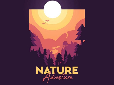 Nature Adventure - visual Identity animation art branding design icon illustration illustrator lettering logo typography vector