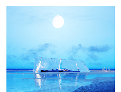 beach cinema architecture design illustration modeling rendering