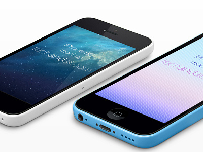 iPhone 5C Perspective Mock up