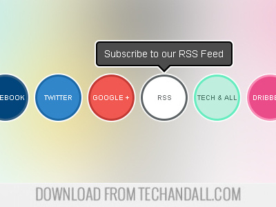 Freebie CSS Tooltip Hover Buttons