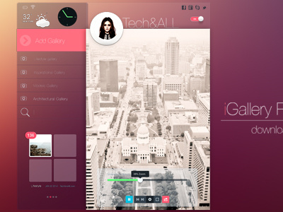 iGallery Repository App Concept .PSD