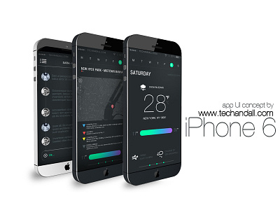 iPhone 6 App Concept .psd freebie iphone iphone 5 iphone 6 mobile mock up mockup psd perspective photoshop