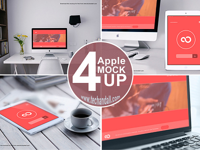 Apple Family Mock up PSD apple branding business card freebie imac iphone logo macbook mockup mockups psd