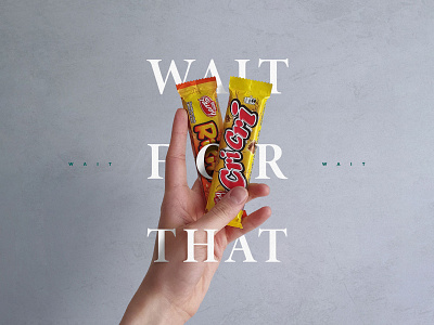 WAIT FOR THAT aesthetic chocolate chocolate bar composition design graphic graphicdesign gray savoy type typography venezuelan