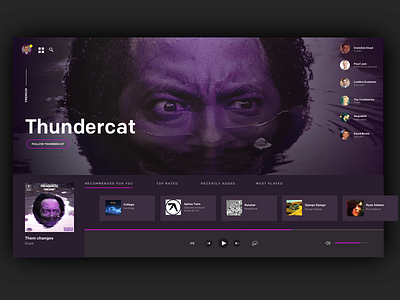 Music Player (desktop) dashboad dashboard design dashboard ui desktop app desktop design music music app