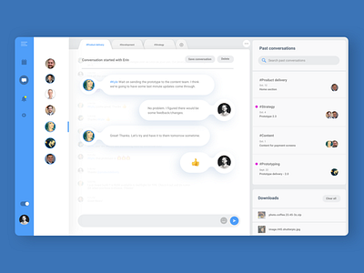 Productivity app design - direct messaging