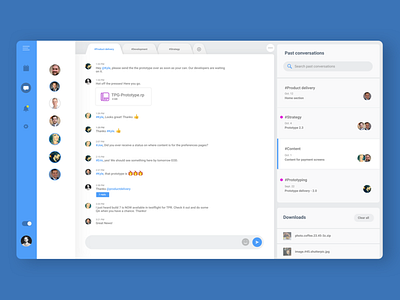 Productivity App chat app desktop app desktop ui messaging messaging app ui ux design