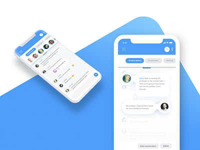 Productivity App Continued - Mobile app concept app design chat messaging app productivity ui ux