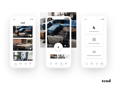 Security Camera Mobile App camera app minimal minimal app redesign concept security app ui ux ui app ux