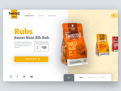 Twist'd Q BBQ Redesign Desktop bbq design landing page layout layout exploration ui ux ui web design webdesign