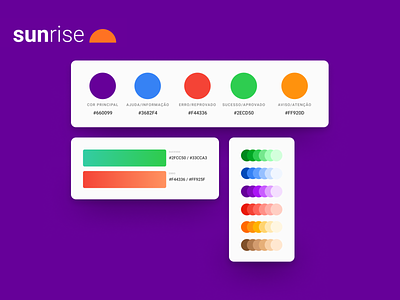 sunrise - Design System color color palette component library components design system sales styleguide sun sunrise ui design uidesign user interface user interface design