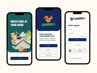 Squirrels Mobile App app design ui ui design uidesign user interface