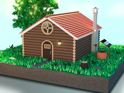 Cabin Low poly