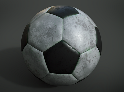 Soccer Ball 3d ball black and white blender football iray model modelling paint render soccer substancepainter