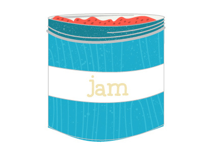 Breakfast Scene 4: Jam breakfast illustration jam mograph mentor raspberry strawberry texture yum