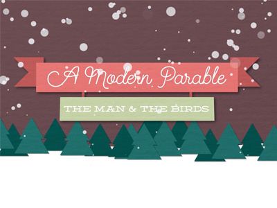 Modern Parable: The Man & The Birds after effects christmas flannel mograph snow stop motion