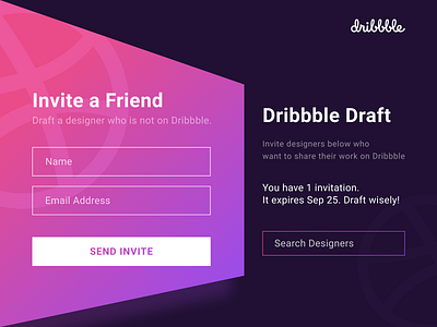 Dribbble Invite animation app branding icon illustration logo typography ui ux website