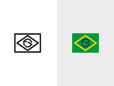 Felipe Gustavo - Logomark braning brasil flag logomark skateboarding