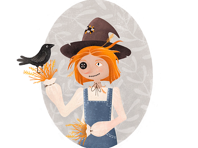 Scarecrow girl which is not that scare, children illustration child children children book illustration childrens illustration for kids illustraion illustration art illustrator israel israel illustrator
