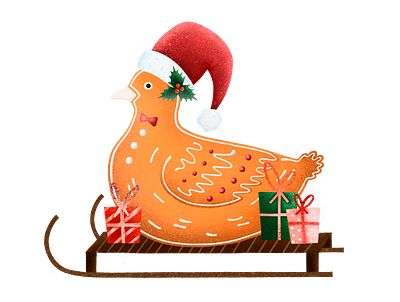 Chicken Merry Christmas illustration for children child children children book illustration childrens illustration for kids illustraion illustration art illustrator israel israel illustrator