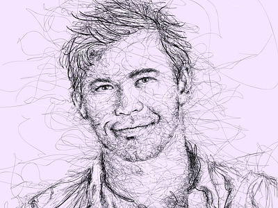 cris mib scribble art portrait