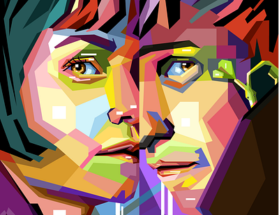 newt tina Fantastic Beast 2 wpap pop art portrait commission design flat illustrator logo minimal portrait vector work wpap