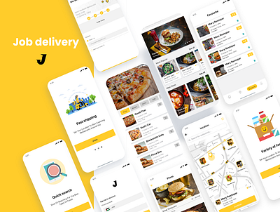 Food App (Job delivery) mobile mobile ui ux