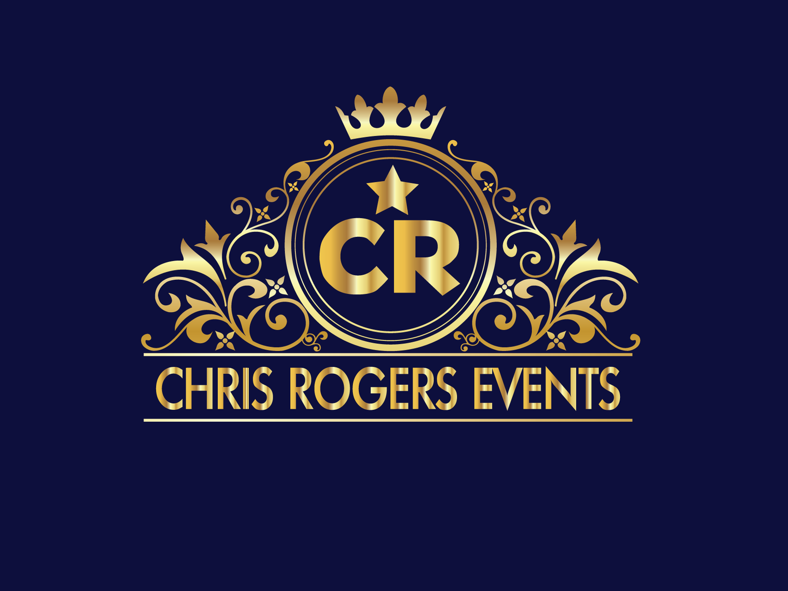 Initial letter cr logo design on luxury background