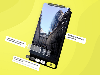 Snapchat Camera UI Redesign app design design redesign ui design ux design