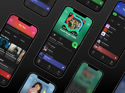 Spotify iOS App Redesign Concept app app design design ios iphone redesign spotify ui ui design