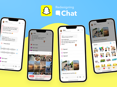 Snapchat Chat Redesign Concept app app design design redesign snapchat ui