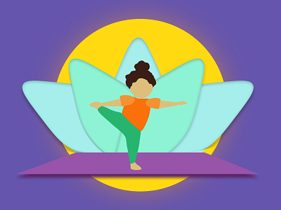 Happy International Yoga Day 2020 character girl illustration kid lotus mascot sun yoga for kids yoga mat yoga pose yogi