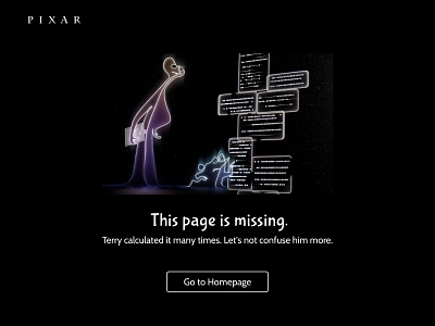 Daily UI #008 | Pixar 404 Page Concept 008 404 404 page concept daily ui daily ui 008 disney film pixar soul soul movie terry ui web page