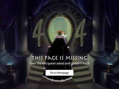 404 Page | The Evil Queen 404 404 page daily ui daily ui 008 disney evil evil queen fairytale mirror mirror mirror on the wall movie pixar snow white story