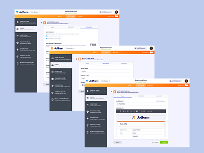 Jotform Emails email editor email settings emails form form builder form settings jotform product design settings