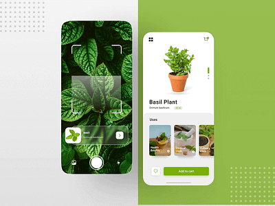 Plant Scanner App UI Design app app design appdesigner basil branding design designer environment green illustration plants uiux