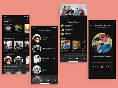 Music Player UI Design dailyui mobile app music player ui design ux design