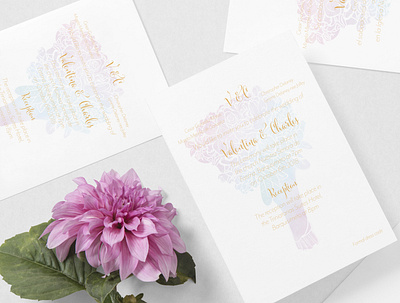 Wedding Invite design illustration typography
