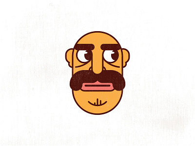 Grumpy Giant character giant grumpy illustration moustache vector yellow